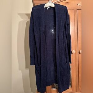 Long open front light weight cardigan by Halogen.